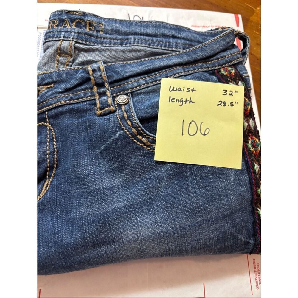 Grace In LA Western Boho Jeans size 30 - Picture 7 of 7
